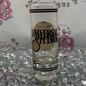 Universal Studios Gold Globe Shot Glass with Black Trim